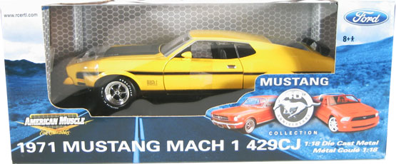 1971 Ford Mustang Mach 1 429 CJ - Grabber Yellow - 40th Anniversary Tribute (Ertl) 1/18
