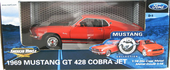 1969 Ford Mustang GT CJ 428 Cobra Jet - Calypso Coral - 40th Anniversary Tribute (Ertl) 1/18
