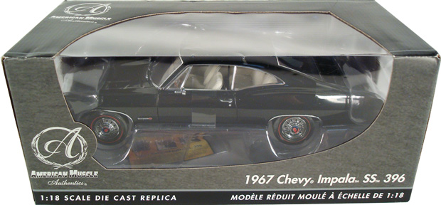 1967 Chevy Impala SS 396 - Black (Ertl Authentics) 1/18