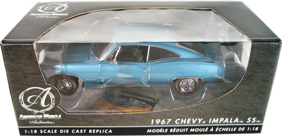 1967 Chevy Impala SS 396 - Blue (Ertl Authentics) 1/18