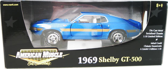 1969 Ford Mustang Shelby GT500 - Acapulco Blue (Ertl) 1/18