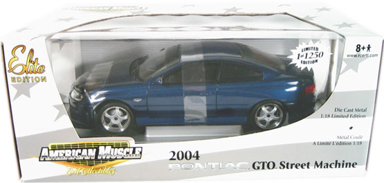 2004 Pontiac GTO Street Machine - Metallic Blue (Ertl) 1/18