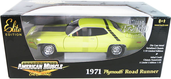 1971 Plymouth Roadrunner - Curious Yellow (Ertl Elite) 1/18