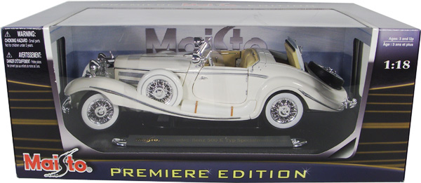 1936 Mercedes-Benz 500K - White (Maisto) 1/18