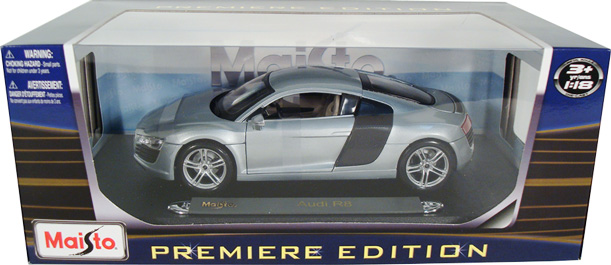 2008 Audi R8 - Silver (Maisto) 1/18