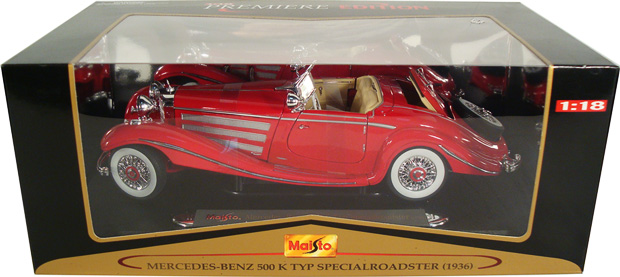 1936 Mercedes-Benz 500K - Red (Maisto) 1/18