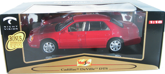 2002 Cadillac Deville DTS - Metallic Red (Maisto) 1/18