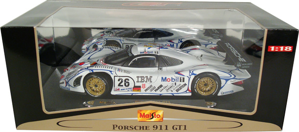 1998 Porsche 911 GT1 IBM - #26 McNish (Maisto) 1/18