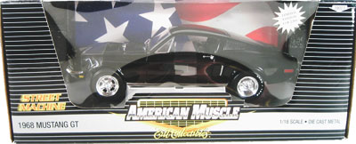 1968 Ford Mustang GT Street Machine - Black (Ertl American Muscle) 1/18