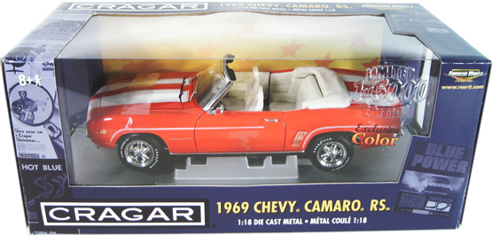 1969 Chevy Camaro RS 350 Convertible - Hugger Orange (Ertl Cragar Series) 1/18