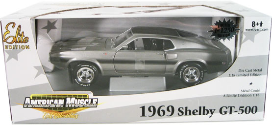 1969 Ford Mustang Shelby GT500 - Silver (Ertl) 1/18