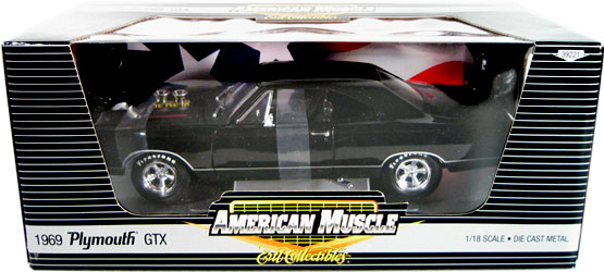 1969 Plymouth GTX Street Machine - Black (Ertl) 1/18