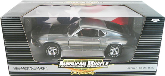1969 Ford Mustang Mach 1 Chrome Chase Car (Ertl) 1/18