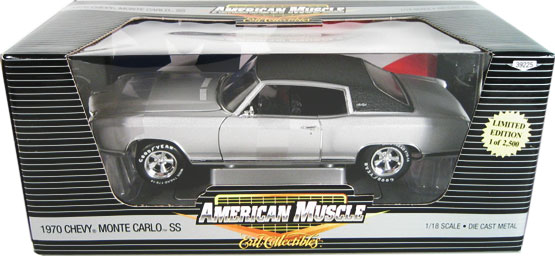 1970 Chevy Monte Carlo SS - Silver w/ Vinyl Top (Ertl) 1/18