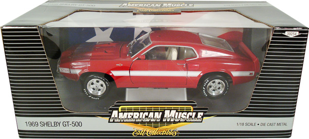 1969 Ford Mustang Shelby GT-500 - Candy Apple Red (Ertl) 1/18