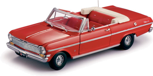 1963 Chevy Nova Convertible - Riverside Red (Sun Star) 1/18