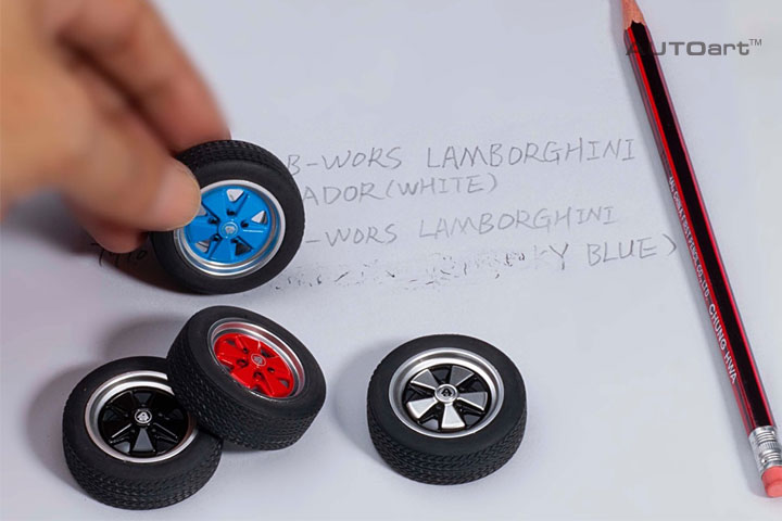 Wheel Rubber Eraser - 4 Pieces Per Set (AUTOart) 1/18