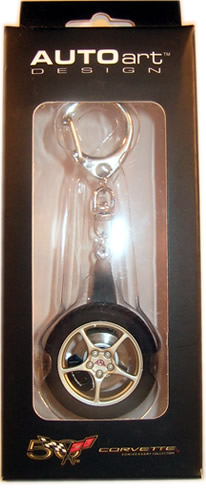 Corvette 50th Anniversary Car Wheel Key Chain (AUTOart Design)