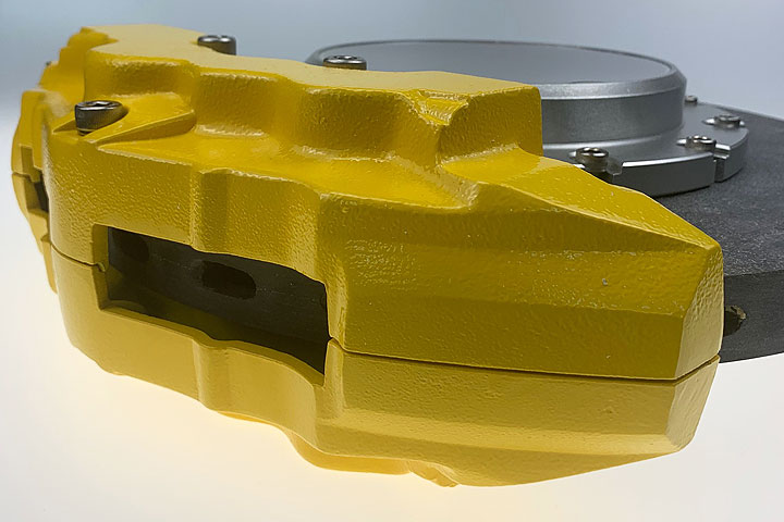 Carbon Ceramic Brake Disc Clock - Yellow Calliper (AUTOart) 1/18