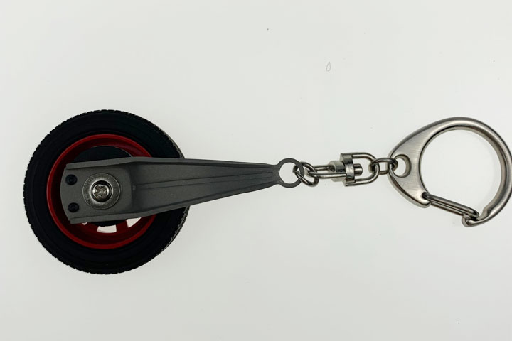 8-spokes Wheel Keychain - Red (AUTOart) 1/18