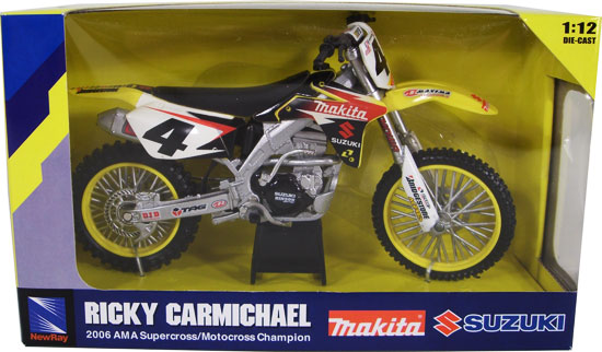 2006 Suzuki RM-Z450 #4 Ricky Carmichael (NewRay) 1/12