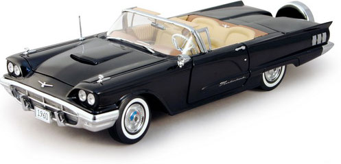 1960 Ford Thunderbird Convertible - Raven Black (Sun Star) 1/18