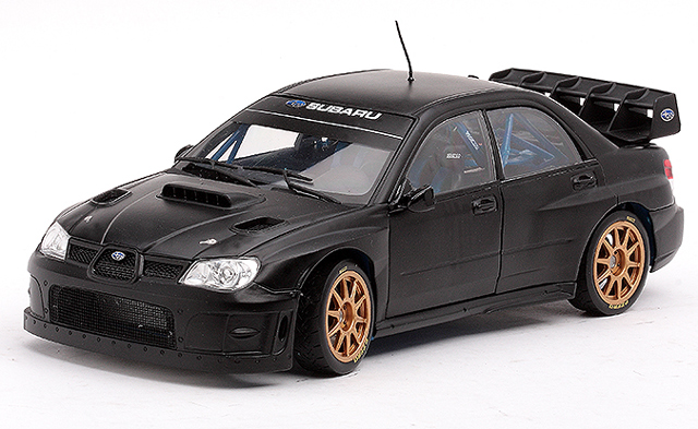 Subaru Impreza WRC07 Plain Body - Flat Black (SunStar) 1/18