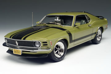 1970 Ford Boss 302 Mustang - Medium Lime Metallic Green (Highway 61) 1/18