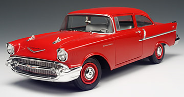 1957 Chevy 150 Utility Sedan - Matador Red (Highway 61) 1/18