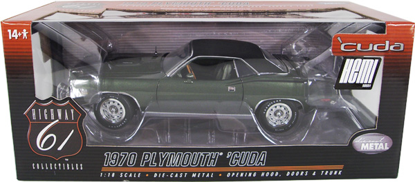 1970 Plymouth Cuda Hemi - Ivy Green (Highway 61) 1/18