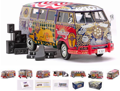 1969 VW Kombi Micro Bus - Woodstock Van (SunStar) 1/12