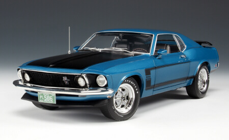 1969 Ford Boss 302 Mustang - Acapulco Blue (Highway 61) 1/18