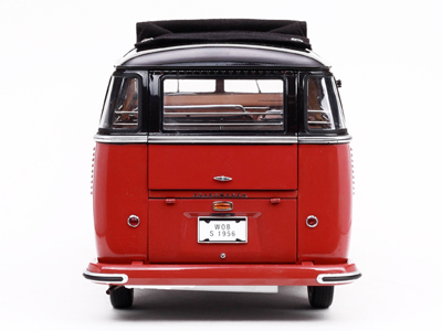 1956 Volkswagen Samba Micro Bus - Chestnut Brown & Red (SunStar) 1/12