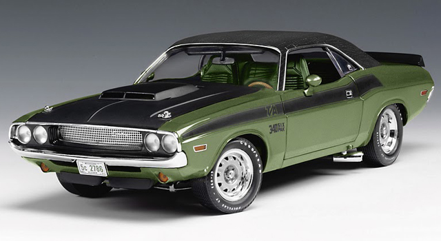 1970 Dodge Challenger R/T - FF4 Green w/ Gator Top (Highway 61) 1/18