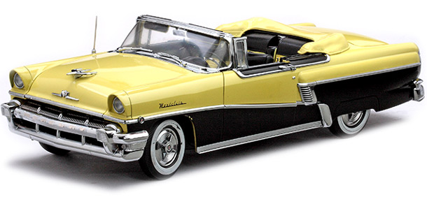 1956 Mercury Montclair Convertible - Saffron Yellow /Tuxedo Black (SunStar Platinum) 1/18