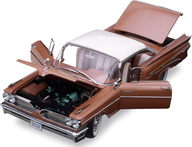 1959 Pontiac Bonneville Hardtop - Cameo Ivory / Canyon Copper (SunStar Platium) 1/18