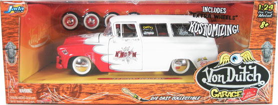 1957 Chevy Suburban - White w/ Red (Von Dutch Garage) 1/24