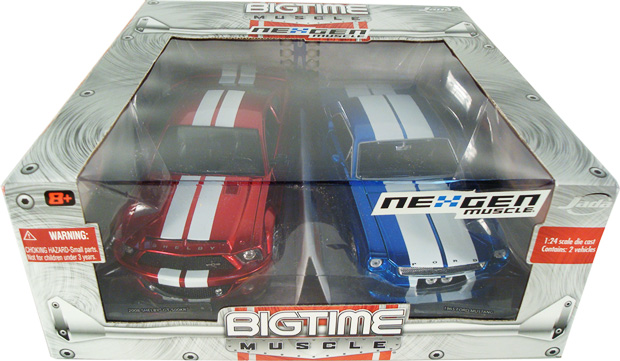 2008 Shelby Mustang GT-500KR & 1965 Ford Mustang Set (DUB City Bigtime Muscle) 1/24