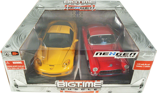 2006 Corvette Z06 & 1957 Corvette Set (DUB City Bigtime Muscle) 1/24