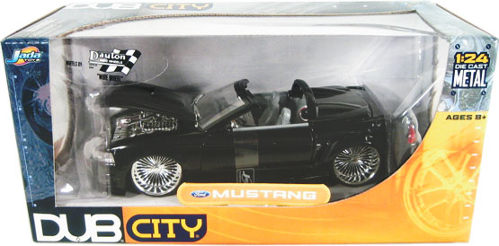 2002 Ford Mustang - Black w/ Dayton Wire Wheels (DUB City) 1/24