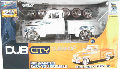 1951 Chevy Pickup Metal Model Kit - White (DUB City) 1/24