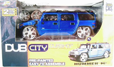 Hummer H2 Metal Model Kit - Blue (DUB City) 1/24