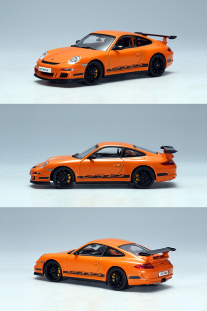 Porsche 911 (997) GT3 RS - Orange w/ Black Stripes (AUTOart) 1/43