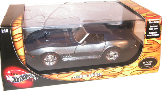 1969 Corvette Modified - Two Tone Blue / Silver (Hot Wheels) 1/18