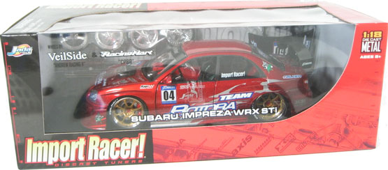 Subaru Impreza WRX STi - Red w/ Racinghart "CP8R" (Import Racer) 1/18