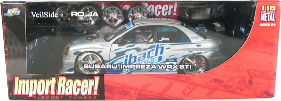Subaru Impreza WRX STi - Silver w/ RO_JA "Formula 7" (Import Racer) 1/18