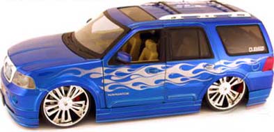 Lincoln Navigator - Metallic Blue w/ 'Spintek' Spinners - Big Baller$ (DUB City) 1/18