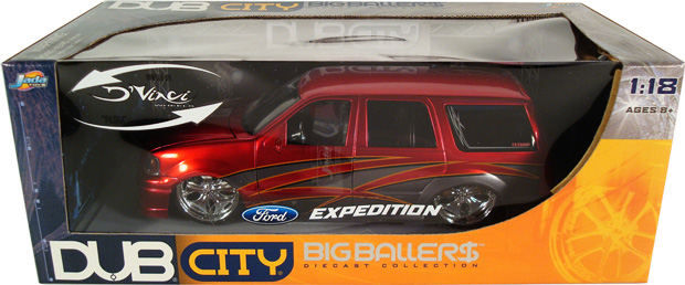 2003 Ford Expedition - Metallic Red w/ D'vinci 'Pasha' Wheels (DUB City) 1/18