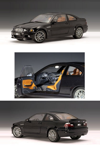 2001 BMW M3 E46 Coupe - Black (AUTOart) 1/18