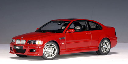 2001 BMW M3 E46 Coupe - Imolarot Uni Red (AUTOart) 1/18